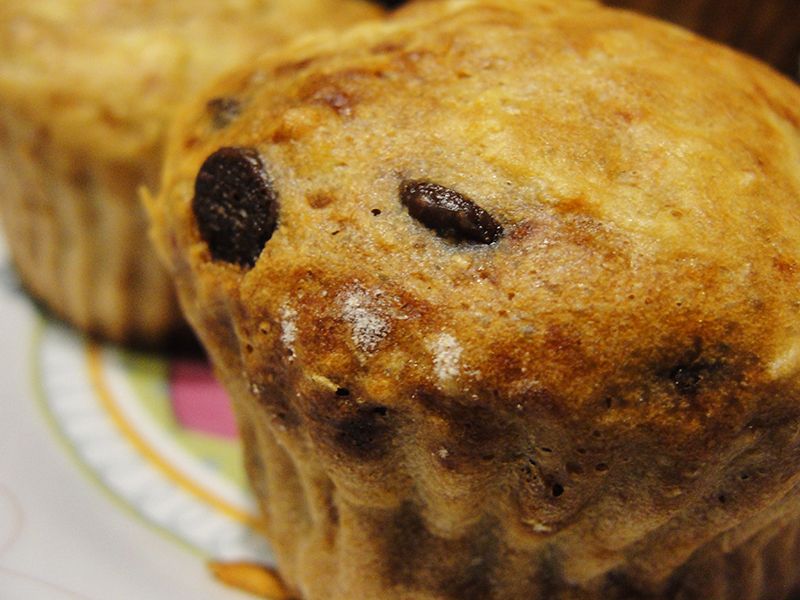 Muffinki jabłkowe z czekoladą i miodem